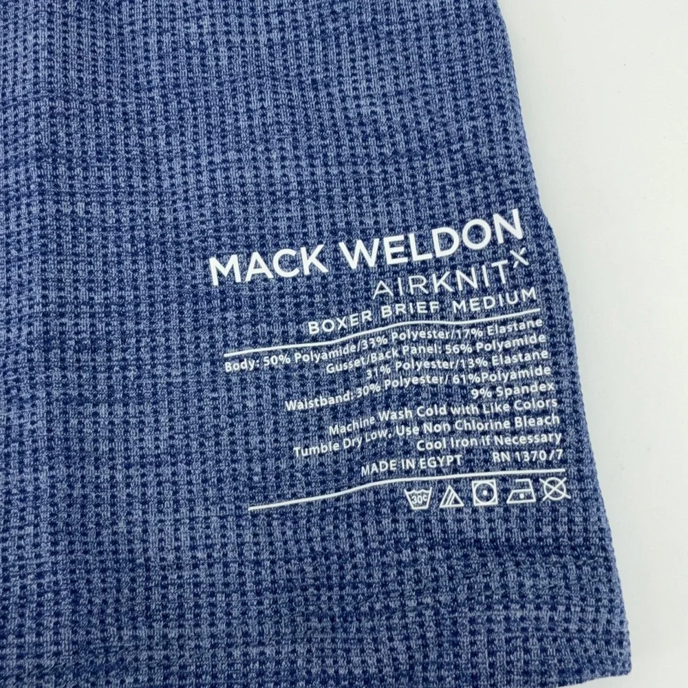 Mack Weldon AIRKNITx Boxer Brief Indigo Heather MODBO1-IH-M Mens Size Medium